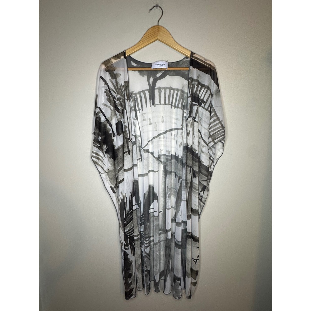 Le Galeriste Abstract Print Kimono‎ Duster One Size
